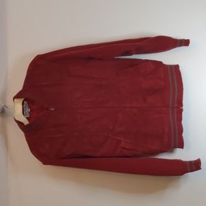 Vtg 70's City Splits Suede Sweater Elbow Jacket Men's Sz XL Maroon